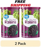 (2 pack) Great Value Sun-Dried Raisins Canister, 20 oz (1lb 4oz) 567g Dried Fruit price