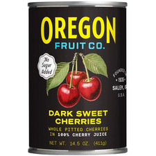 Oregon Fruit Co. Dark Sweet Cherries in 100%Cherry Juice, No Sugar Added,14.5oz Dried Fruit price