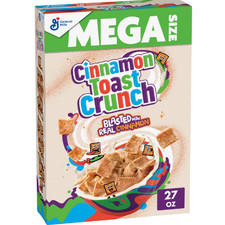 Cinnamon Toast Crunch Breakfast Cereal, Crispy Cinnamon Cereal, Mega Size, 27 oz Breakfast Cereal price