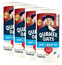 (4 Pack)Quaker Quick 1 Minute Oats, Oatmeal, Quick Cook, 42 oz Canister Dry Oats Breakfast Cereal price