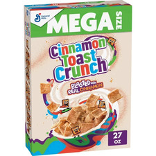 Cinnamon Toast Crunch Breakfast Cereal, Crispy Cinnamon Cereal, Mega Size, 27 oz Breakfast Cereal price