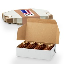 MT Products White Donut Boxes - 6.3" x 3.8" x 2.3" Bakery Boxes - Pack of 30 Bakery Products price