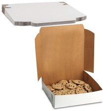MT Products White Cookie Box - 9" x 9" x 2.5" Bakery Boxes - Pack of 250 Bakery Products price