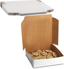 MT Products White Cookie Boxes - 9" x 9" x 3" Bakery Boxes No-Window Pack of 250 Bakery Products price