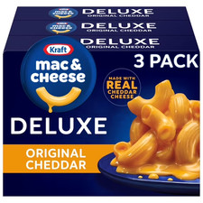 Kraft Deluxe Original Cheddar Mac N Cheese Macaroni and Cheese Dinner, 3 ct Pack Pasta price