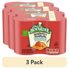 (3 pack) Chef Boyardee Spaghetti and Meatballs, Microwave Pasta, 4 Pack, 14.5 oz Pasta price