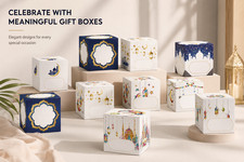 12Pc Eid Mubarak Candy Cookie Gift Boxes Ramadan Party Favor Treat Boxes Set Ramadan Package price