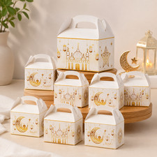 Ramadan Eid Gift Boxes Candy Biscuit Packaging Bags Party Favor Boxes Set 4-20Pc Ramadan Package price