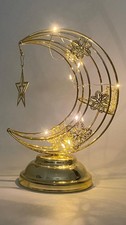 Ramadan Decor Bundle Gold LED Moon Star Lantern Fanous + Ramadan Mubarak Ornamen Ramadan Package price