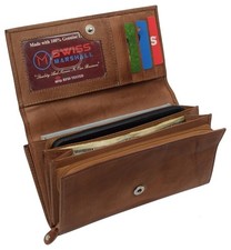 Genuine Leather Wallets For Women's Ladies Wallet Clutch Accordion RFID Blocking Women's Wallet price
