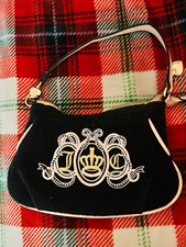 Women’s Black Wristlet Wallet Zip-Around Zipper Heart & Logo Accents Solid Women's Wallet price