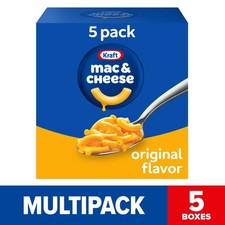Kraft Original Mac & Cheese Dinner 5 Pack – Shelf Stable Pasta, 7.25 oz Boxes Butter and Margarine price