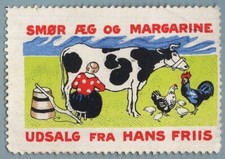 ES1941 Poster stamps advertising: Danmark - Butter egg and margarine Butter and Margarine price