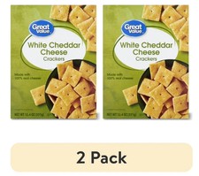 (2 pack) GREAT VALUE 12.4 OZ WHITE CHEDDAR CHEESE CRACKERS Cheese price