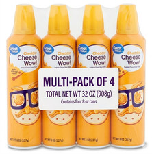 (4 pack) Great Value Cheese Wow! Spray Cheese, Cheddar, 8 oz... Cheese price