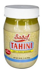 Sadaf Pure Sesame Tahini Sauce, 16 Oz Jar Tahini, Molasses and Halva price