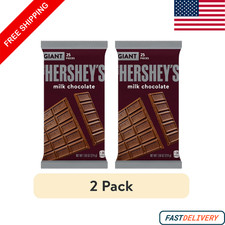 (2 Pack) Hershey's Milk Chocolate Giant Candy Bars – 7.56 oz Each 25 Pieces Milk price