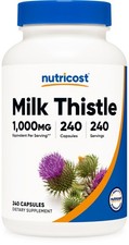 Nutricost Milk Thistle 250mg (1000mg Equivalent), 240 Vegetarian Capsules Milk price