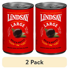 (2 pack) Lindsay Large Pitted Black Ripe Olives, 6 oz Olives price