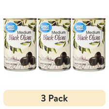 (3 pack) Great Value Medium Pitted Black Olives, 6 oz Olives price