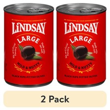 (2 pack) Lindsay Large Pitted Black Ripe Olives, 6 oz Olives price