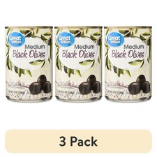 (3 pack) Great Value Medium Pitted Black Olives, 6 oz Olives price