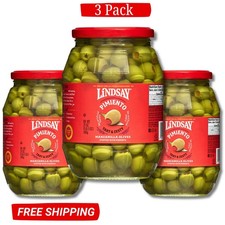 New Lindsay Pimiento Stuffed Manzanilla Olives ( 21 oz. 3 Pack) Olives price