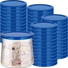 48Pcs Yogurt Jar Lids Set Plastic Yogurt Lids Compatible with Oui Jars Food Stor Yogurt price