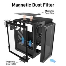 OPEN BOX DARKROCK EC2 Black Micro-ATX Mid Tower PC Case w/ x1 120mm Fan PC Cases price