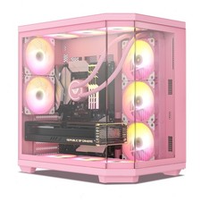 Vetroo CT3 ATX Dual Chamber Gaming Computer PC Case, Panoramic Tempered Glass PC Cases price