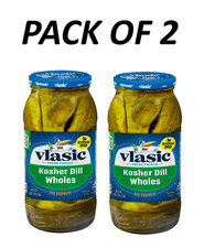 Vlasic Wholes Original Dill Pickles, Kosher Dill Pickles, 80 fl oz Jar pack of 2 Vegetables price