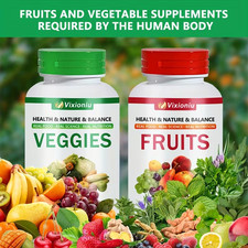 180 Capsules, Fruits & Veggies Supplements - 90 Fruits & 90 Vegatables Capsules Vegetables price