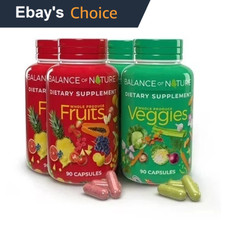 2 Packs Fruits and Veggies Supplements 180 Fruit and 180 Veggies Capsules 02/27 Fruits price