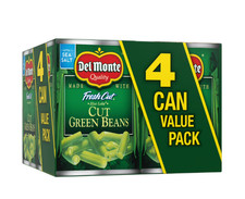 Del Monte Fresh Cut Green Beans, Canned Vegetables, 14.5 oz Can (Pack of 4) Canned price