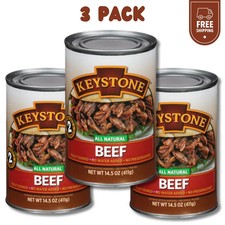 Keystone Meats All Natural Beef 3 Cans | Fully Cooked 14.5 oz Canned Meat Bulk Canned price