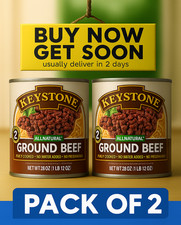 Keystone All Natural Ground Beef 28oz Can – 2 Pack Fully Cooked Premium Meat Canned price