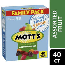 Mott's Fruit Flavored Snacks, Assorted Fruit, Gluten Free Snack, Family Pack, 40 Dried Vegetables price