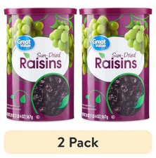 (2 pack) Great Value Sun-Dried Raisins Canister, 20 oz (1lb 4oz) 567g Dried Vegetables price