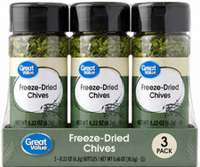 Pack of 3 Freeze-Dried Chives, 0.22 oz Herb Seasoning Bottle Free Shipping... Dried Vegetables price