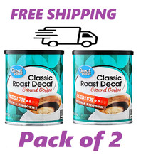 2 pack Great Value Decaf Classic Medium Roast Ground Coffee, 9.6 oz New Coffee price