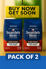 Seattle’s Best Post Alley Dark Roast Ground Coffee 12oz – 2 Pack 100% Arabica Coffee price