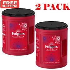 Folgers Classic Roast Ground Coffee Medium Roast 40.3 Oz Canister, 2 PACK Coffee price