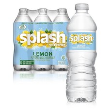 Splash Refresher Lemon Flavored Water, 16.9 Fl Oz, Plastic Bottle Pack of 6 Carbonated Drinks price