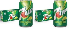(24 Pack) 7UP Lemon Lime Soda Soft Drink, Natural Flavor, Caffeine Free, 12 Oz Carbonated Drinks price