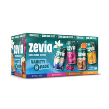 Zevia Zero Sugar Variety Soda, 0 Calories, 12 fl oz Cans (8-Pack)-free shipping Carbonated Drinks price