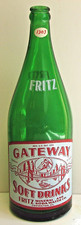 Gateway; Fritz Mineral & Soda Water; Covington, KY.; 2-color ACL soda pop bottle Mineral Water and Soda price