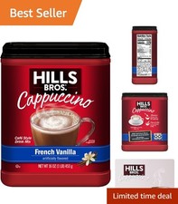 Instant French Vanilla Cappuccino Mix for Hot Iced Drinks 16oz Hot Powdered Drinks price