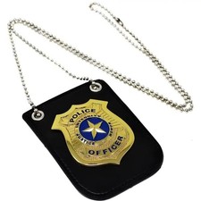 Police Badge with Chain and Belt Clip, Detective Role Play Costume Accessory, Go Badge price
