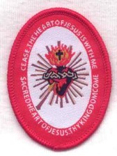 Badge of the Sacred Heart of Jesus woven fabric - NEW Badge price