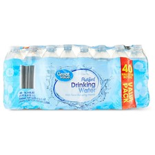 Great Value Purified Drinking Water, 16.9 fl oz Bottles, 40 Count Pack Water price